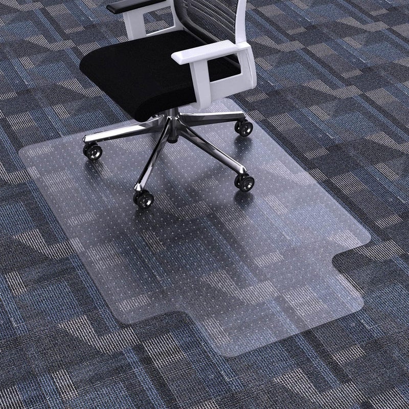 FuturHydro Office Chair Mat for Carpet - 30" x 48" Computer Desk Chair Mats for Carpeted Floors, Easy Glide Rolling Plastic Floor Mat, ChairMats (with Lip) - Image 1